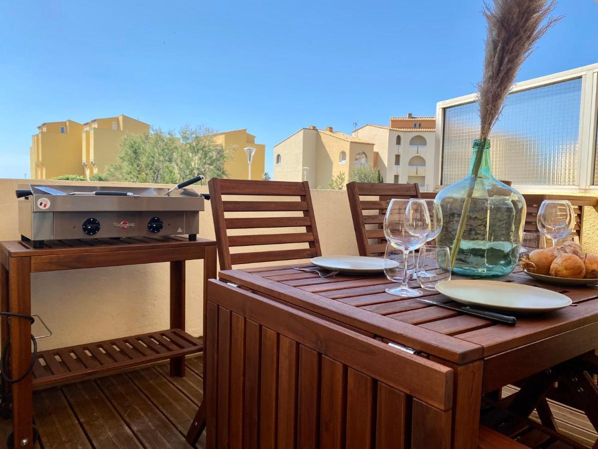 Апартаменты Terrasse Vue Mer 2 Pieces A Leucate Avec Piscine Экстерьер фото