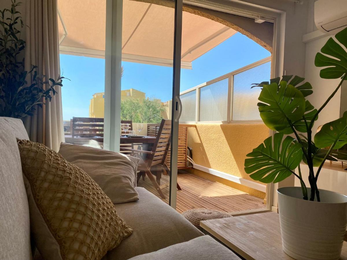 Апартаменты Terrasse Vue Mer 2 Pieces A Leucate Avec Piscine Экстерьер фото
