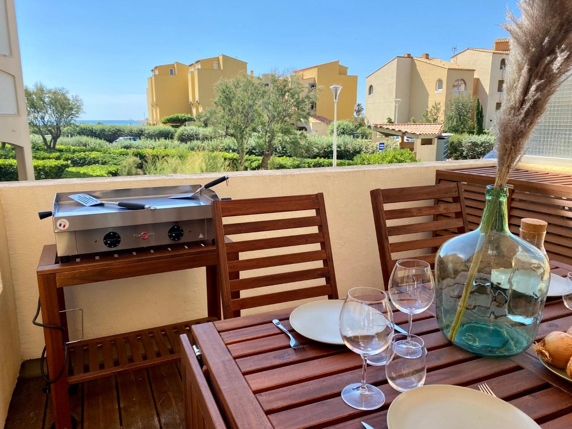 Апартаменты Terrasse Vue Mer 2 Pieces A Leucate Avec Piscine Номер фото